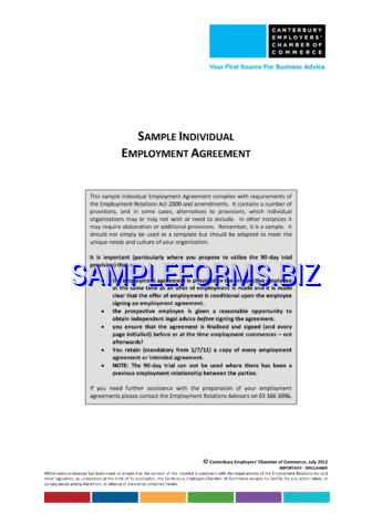 Employment Contract Template 3 pdf free
